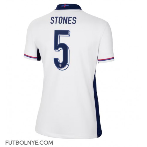 Camiseta Inglaterra John Stones #5 Primera Equipación para mujer Eurocopa 2024 manga corta